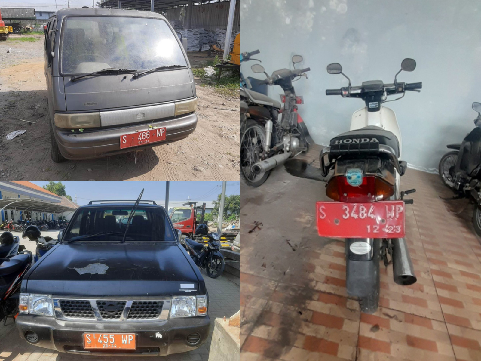 Beberapa contoh kendaraan dinas milik Pemkab Jombang yang akan dilelang