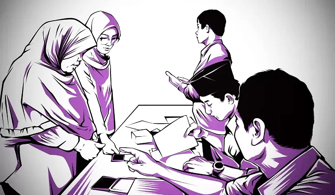 ilustrasi PPK yang bertugas saat pemilu, pileg dan Pilbup Jombang