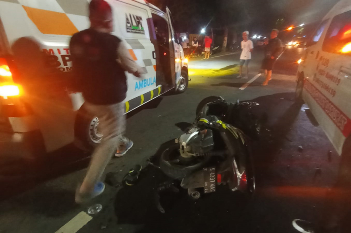 Sepeda motor korban yang terlibat kecelakaan maut di Parimono Jombang Jumat (17/5) dini hari