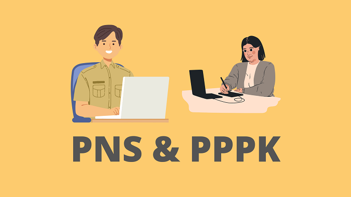 Ilustrasi PPPK dan PNS dan ASN