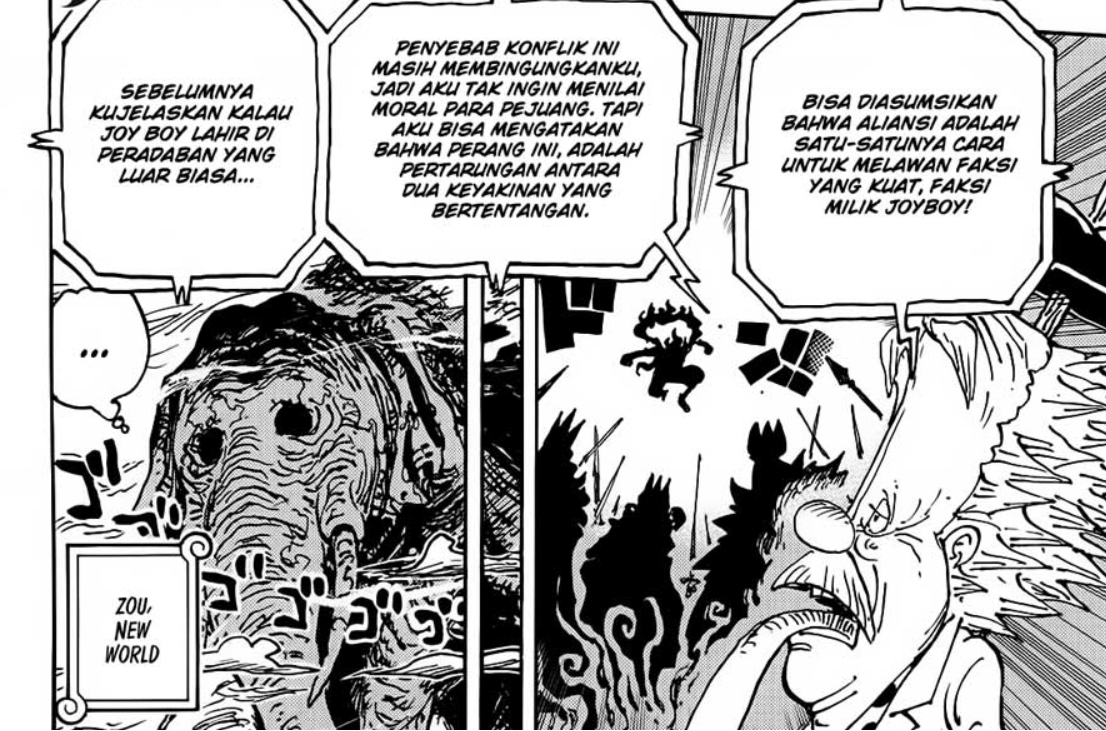 Salah satu potongan gambar spoiler Manga One Piece Chapter 1115