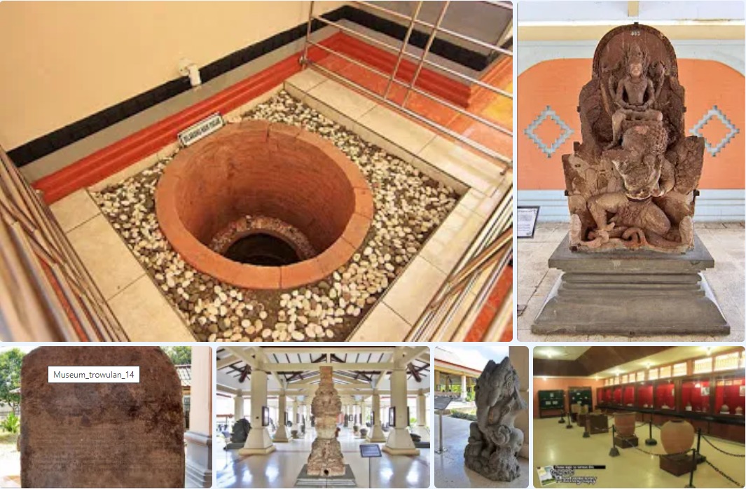 beberapa koleksi museum Majapahit, salah satu wisata sejarah di Mojokerto