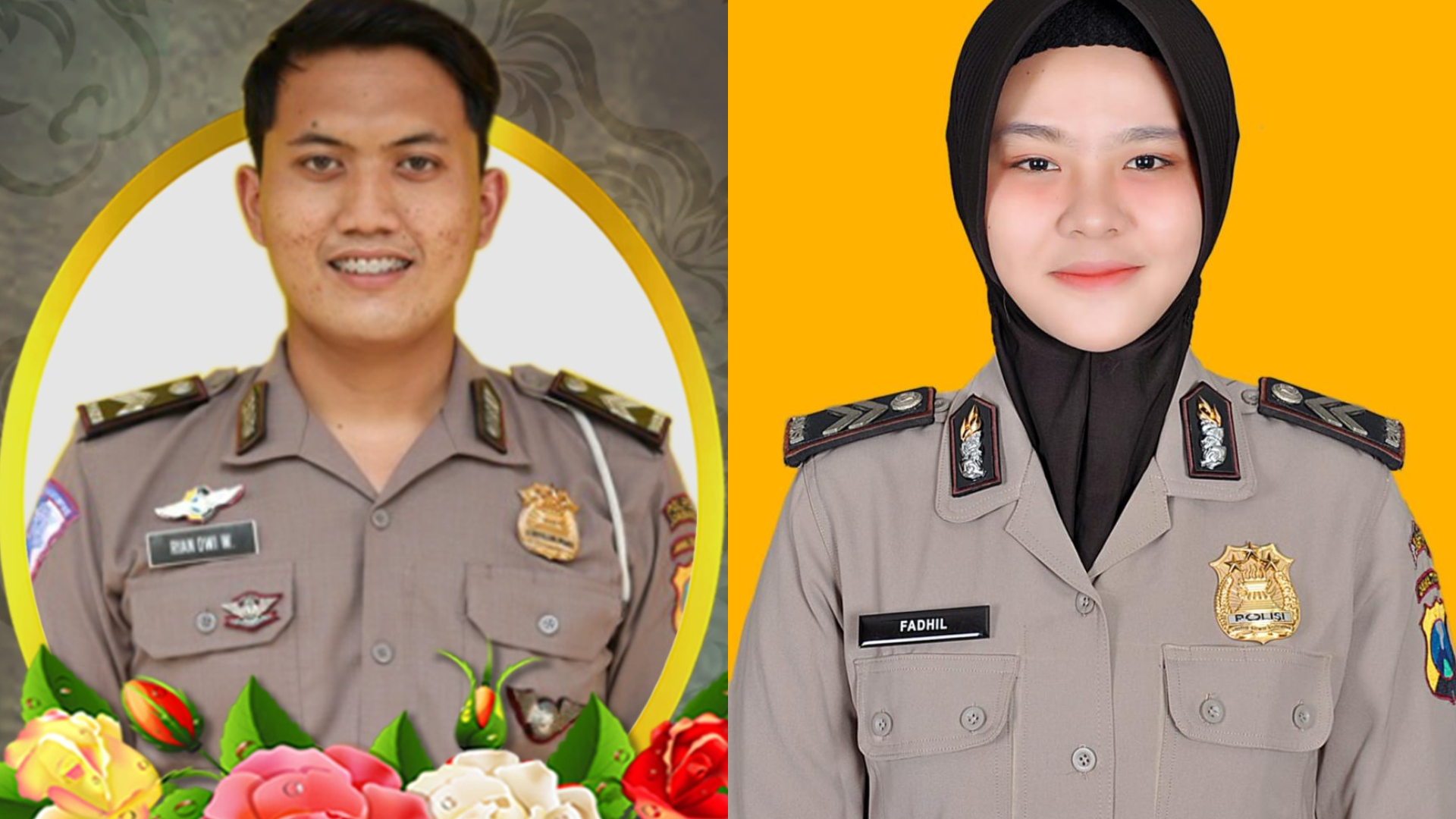 Briptu RDW (kiri) dan Briptu FN (kanan)