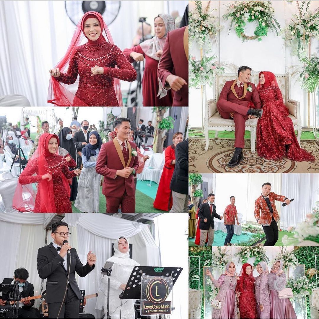 sejumlah foto momen kebahagaiaan dan kemesraan Briptu RDW dan briptu FN saat pernikahannya 2021 lalu
