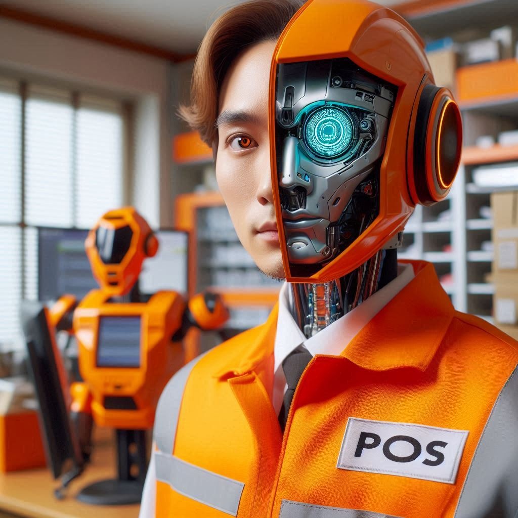 Ilustrasi karyawan PT Pos yangpensiun akan digantikan robot
