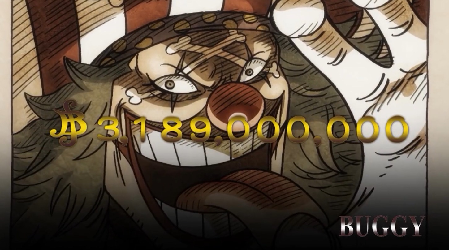 Buggy, salah satu karakter anime One Piece yang kini menyandang status Yonkou