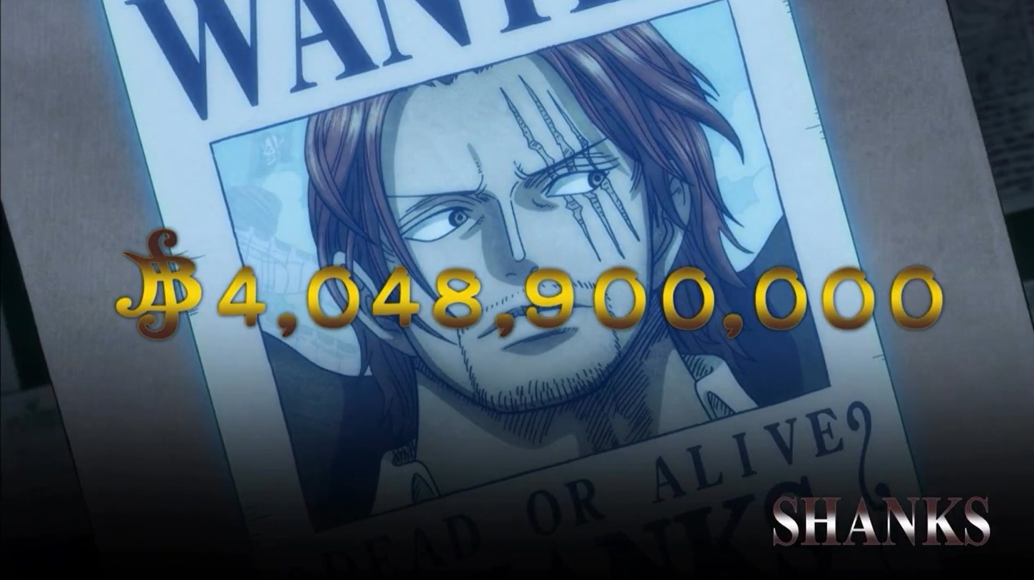 Shanks, salah satu karakter di anime one piece dan menyandang status yonkou
