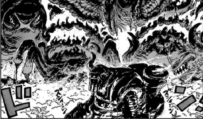 Ilustrasi Spoiler Manga One Piece 1118 yang menerangkan robot kuno dan gorosei serta kecerdasan Vegapunk yang tak terkalahkan