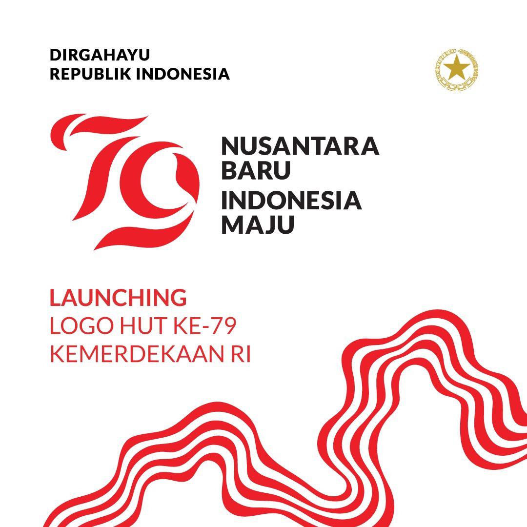 Logo dan ornamen visual HUT ke-79 Kemerdekaan Indonesia