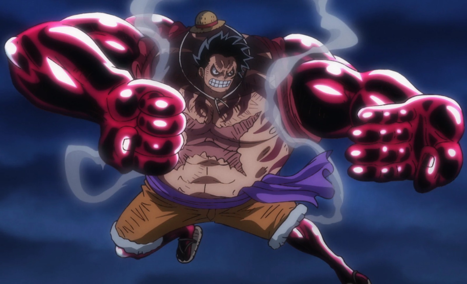 Luffy saat menggunakan mode gear 4 Bounce Man