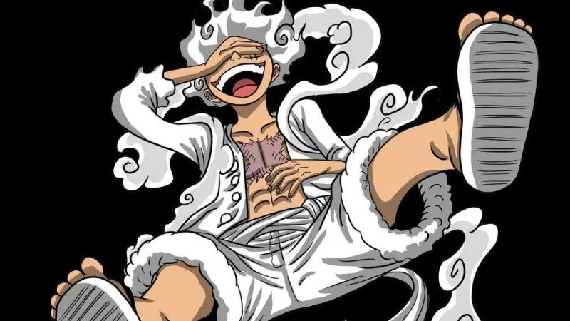 Rambut dan pakaian Luffy menjadi putih saat masuk mode gear 5 God Nika