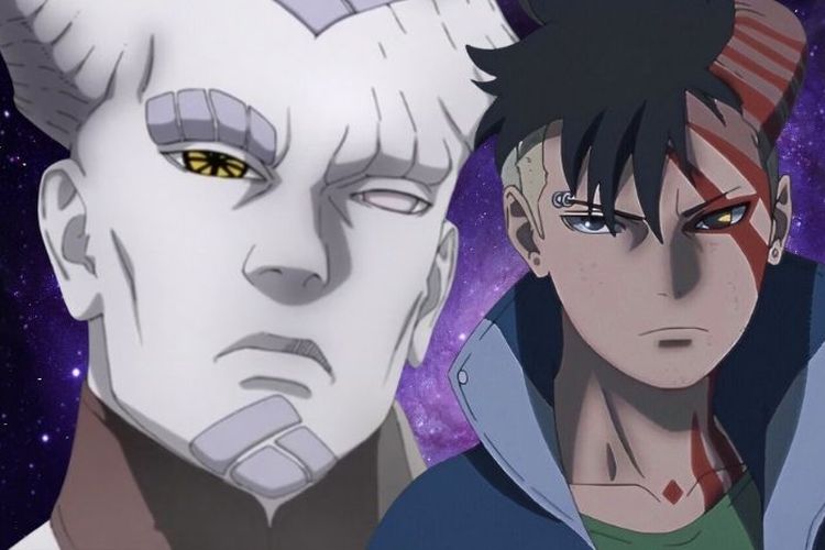 Isshiki (kiri) dan Kawaki (kanan), nama kekuatan mata atau dojutsu keduanya akhirnya terungkap