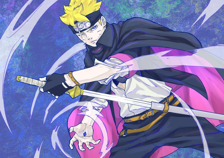 Cakra planet yang dikeluarkan Boruto untuk memperkuat Uzuhiko Rasengan miliknya di Serial Boruto Two Blue Vortex