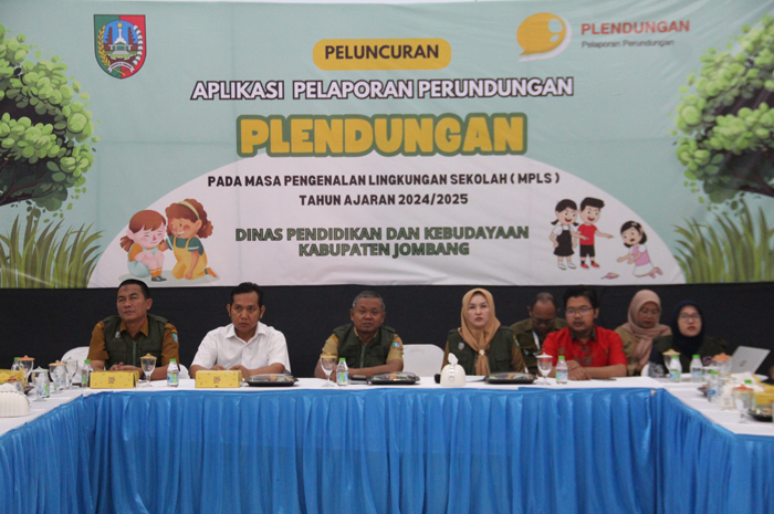 Kegiatan launching aplikasi plendungan yang digelar Dinas P dan K Jombang