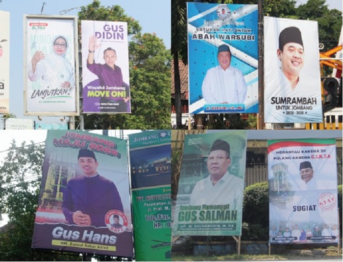 Sejumlah bacalon yang akan maju di Pilbup Jombang 2024 makin banyak bertebaran