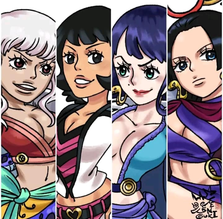 4 ratu Kerajaan Kuja yang terkena kutukan cinta di manga One Piece