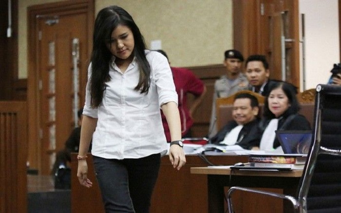 Jessica Kumala Wongso saat menghadapi persidangan