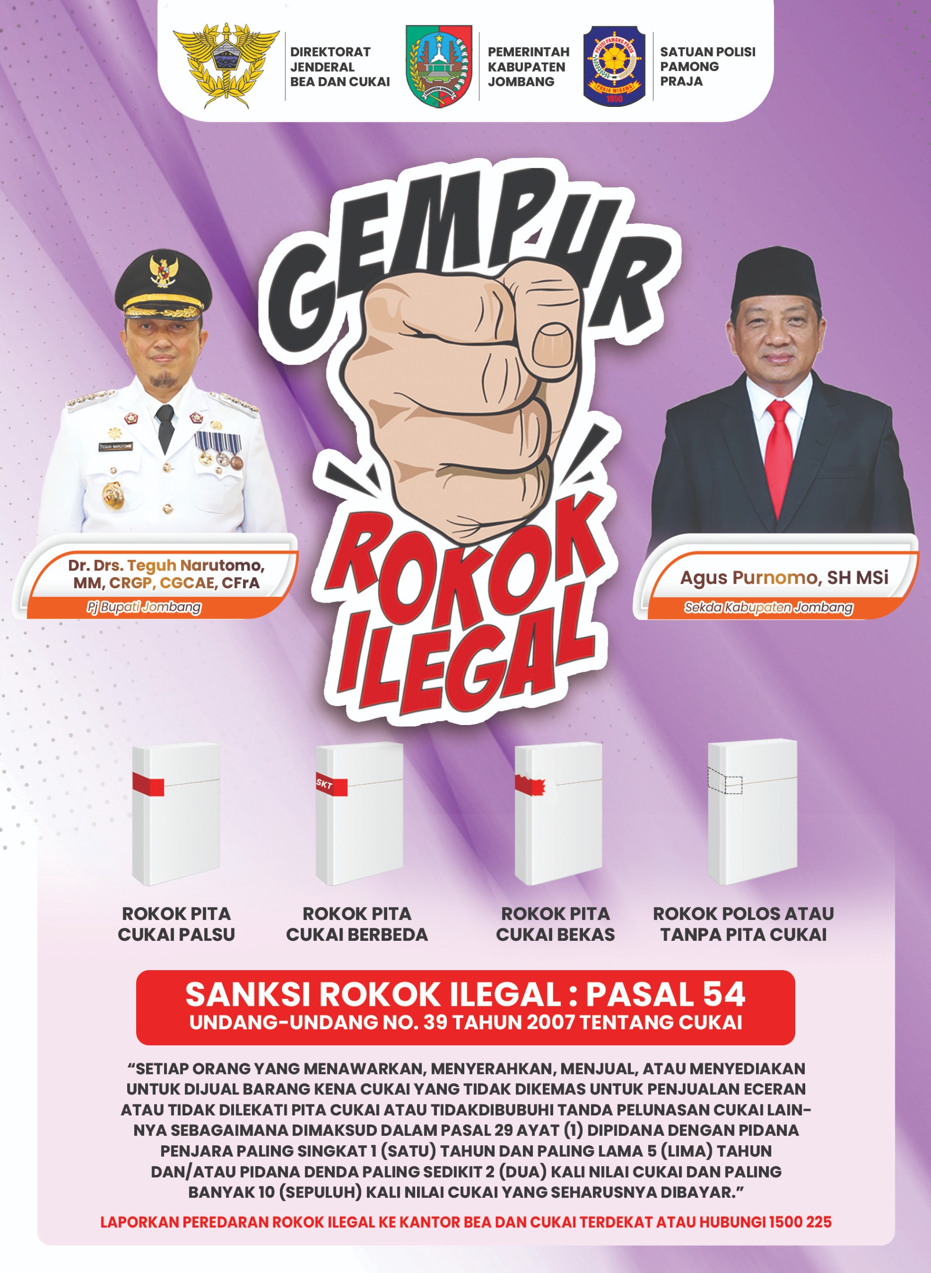 Pemkab Jombang Gempur Rokok Ilegal