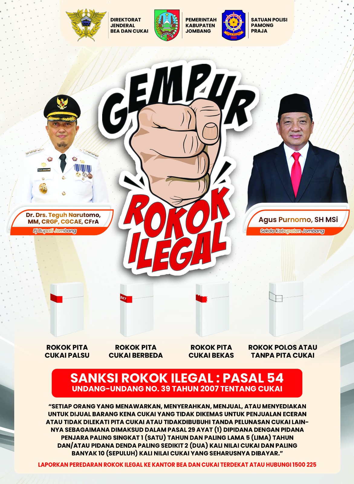 Pemkab Jombang Gempur Rokok Ilegal