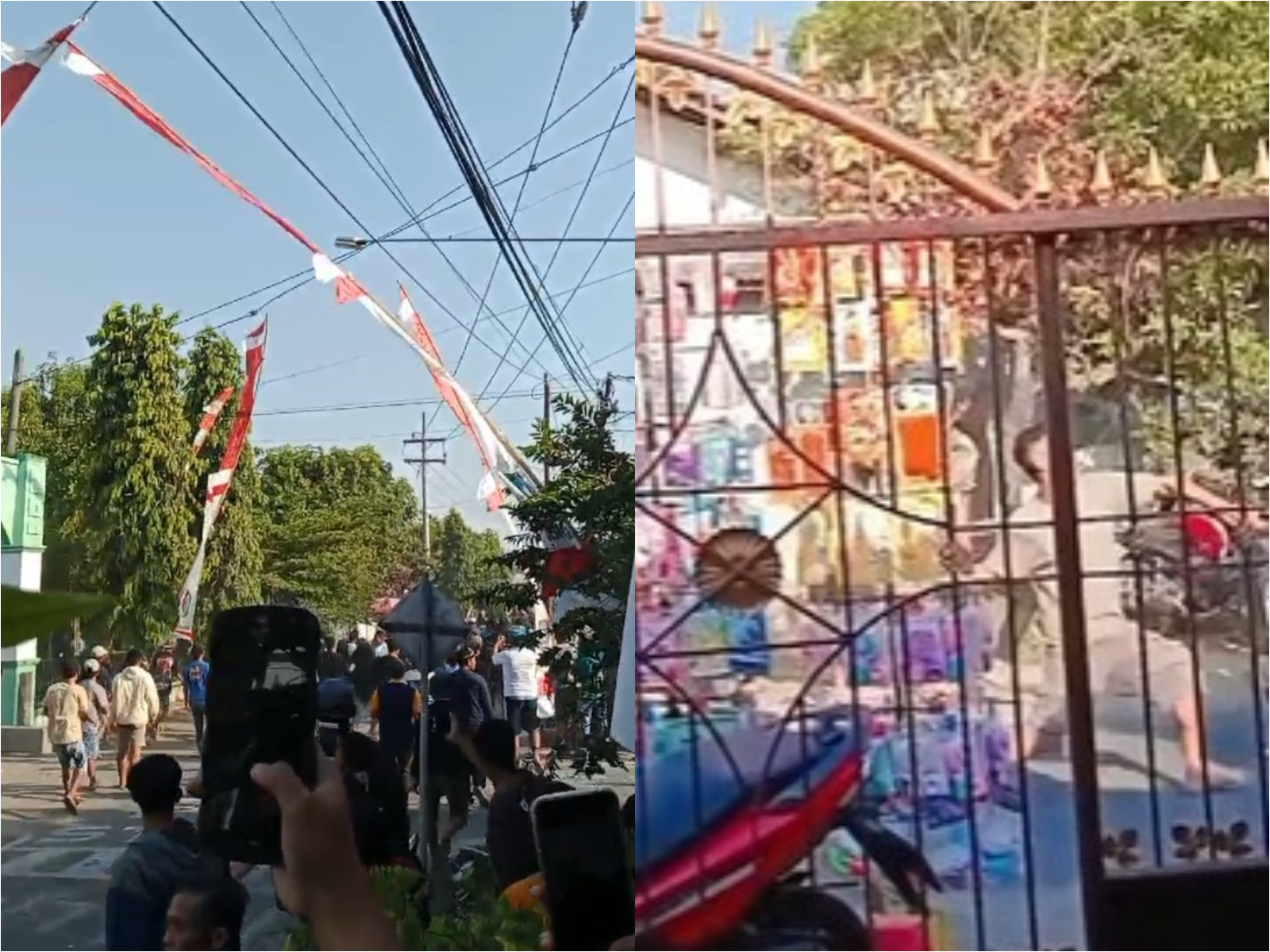Potongan video tawuran dalam acara karnaval sound di Desa Rejosopinggir, Tembelang Jombang (1/9)