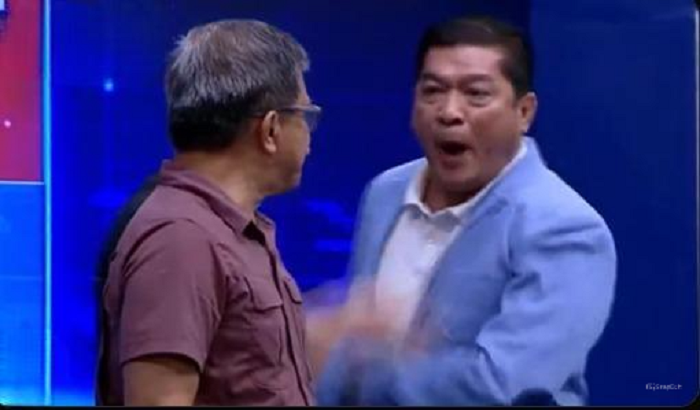 Aksi debat Rocky gerung dan Silfester Matutina yang nyaris berujung adu jotos