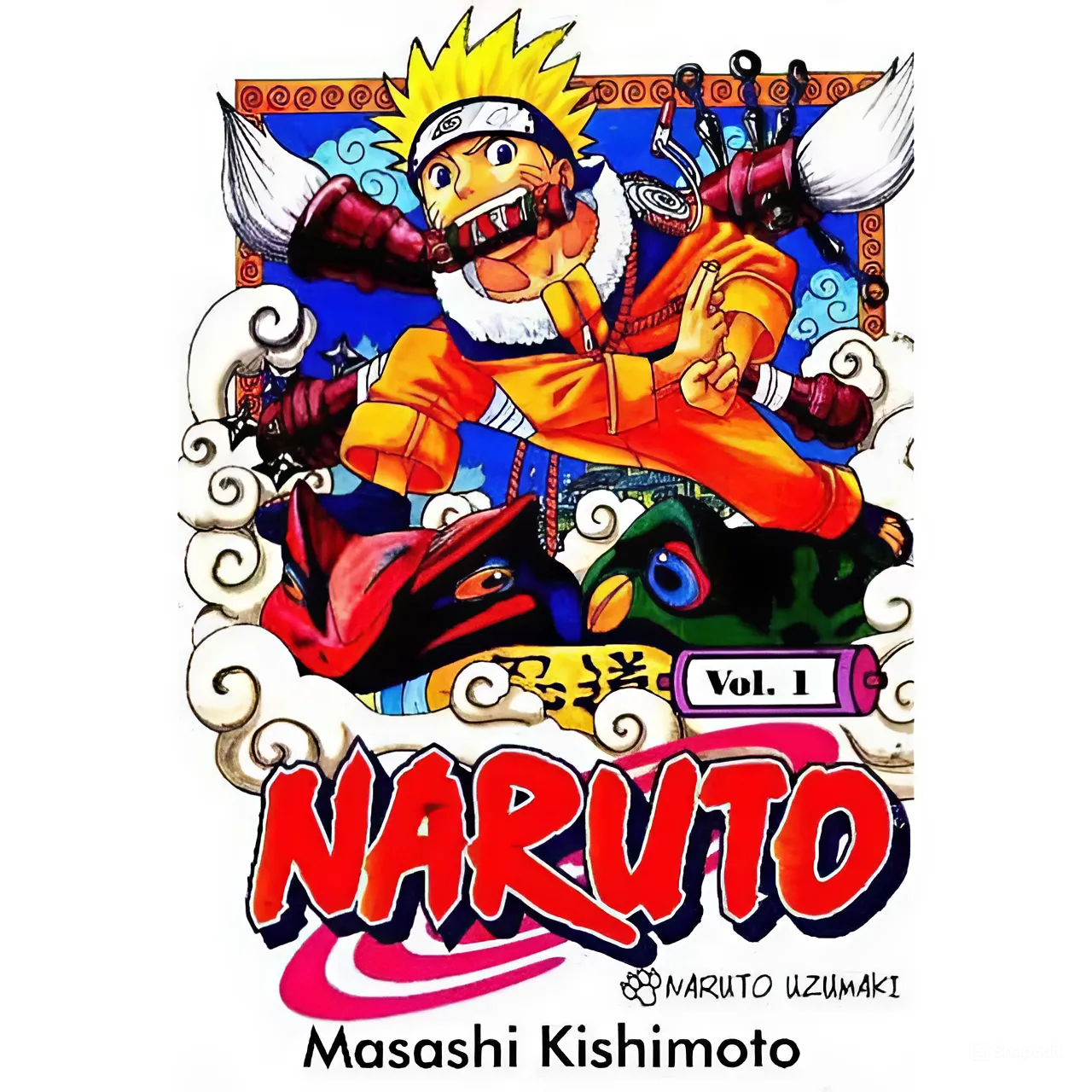 Ilustrasi komik volume 1 Naruto karya Masashi Kishimoto
