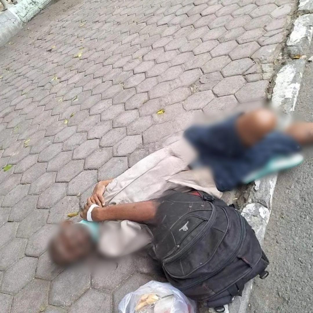 Gambar seorang pasien terlantar yang disebut dibuang di Kediri