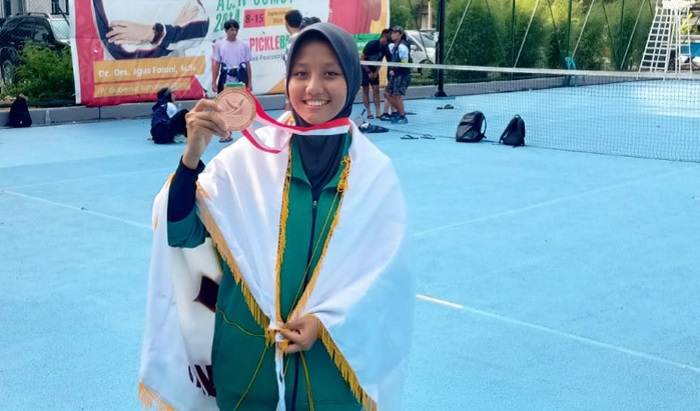 Adine Nabila Ekidya, Atlet Pickleball Jombang yang baru saja meraih medali perunggu PON XXI Aceh Sumut 2024