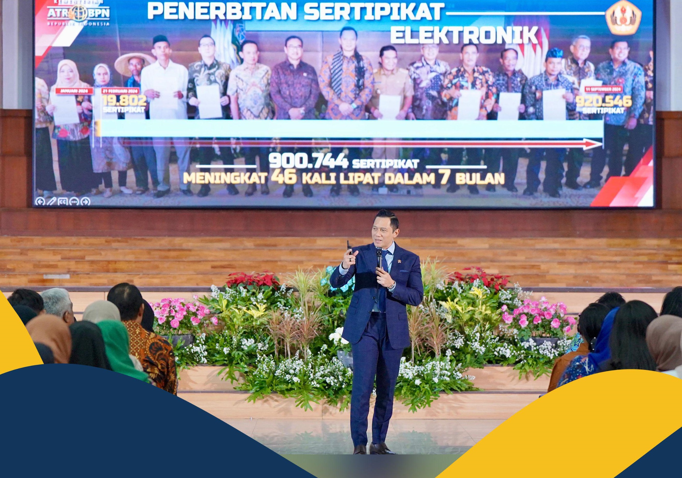 Menteri AHY saat memberikan kuliah umum di Universitas Padjajaran (Unpad)