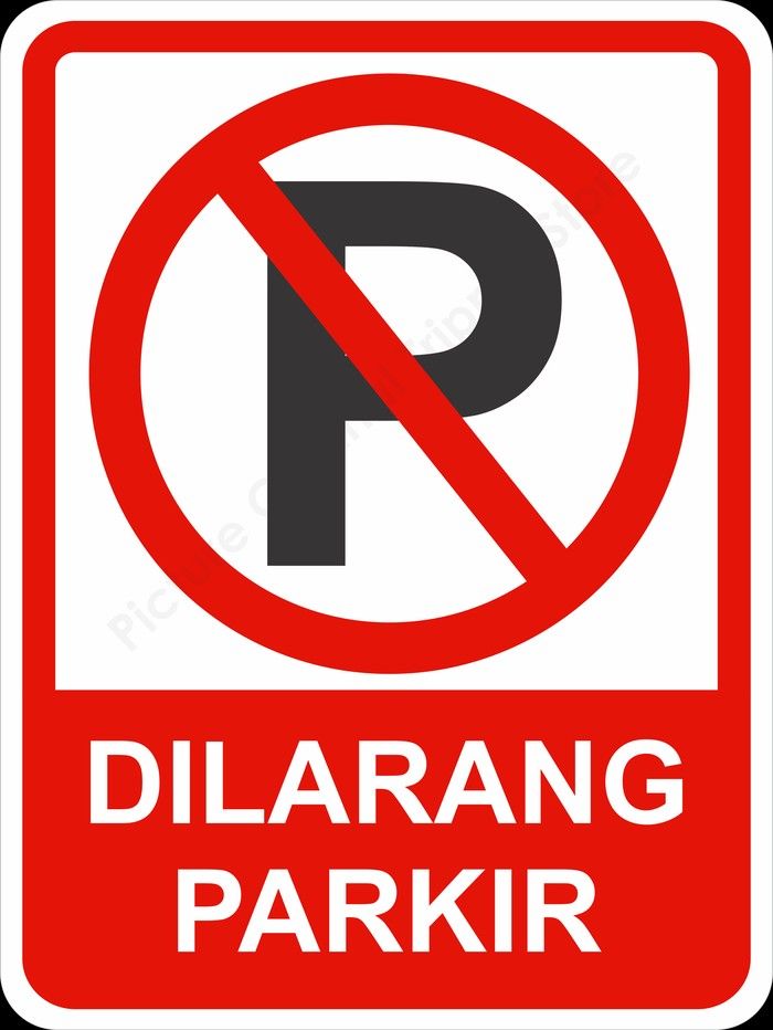 rambu dilarang parkir