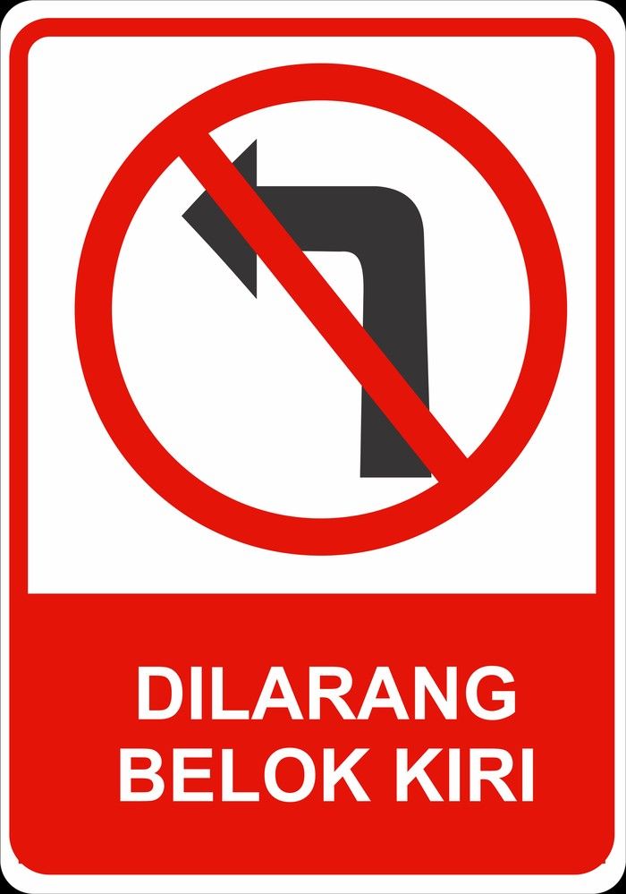 Rambu dilarang belok
