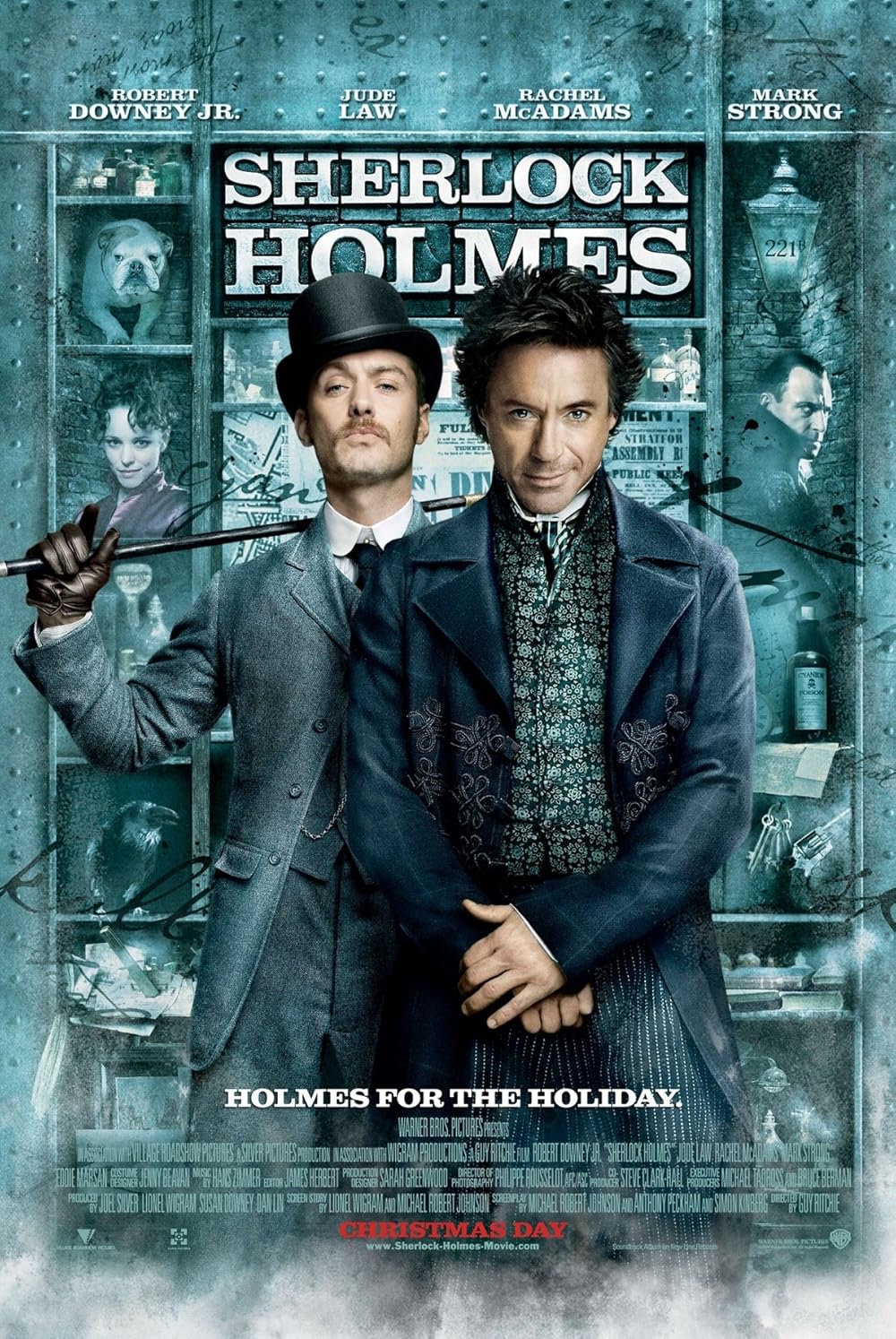 Poster Film Sherlock Holmes yang memiliki aksen british yang kental