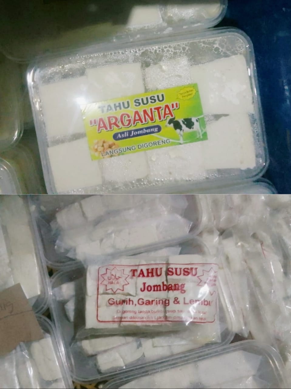Tahu susu hasil produksi warga Sebani, Sumobito Jombang