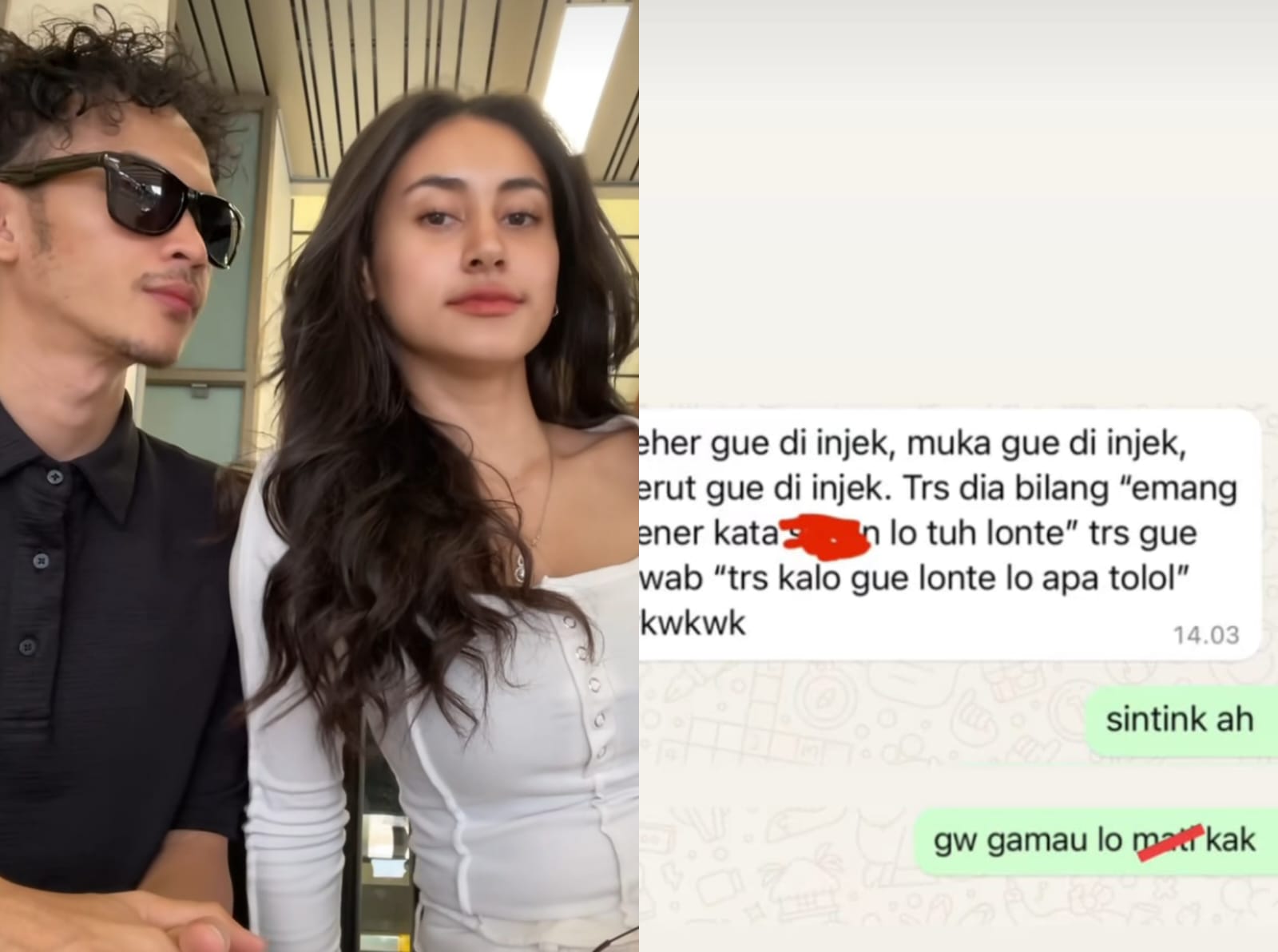 Selebgram Afifah Riyad dan suaminya Derry Fransakti
