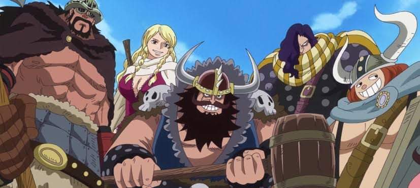 Road, raksasa berambut ungu itulah yang jadi dewa matahari dan menculik kelompok Luffy sebelum sampai ke pulau Elbaf