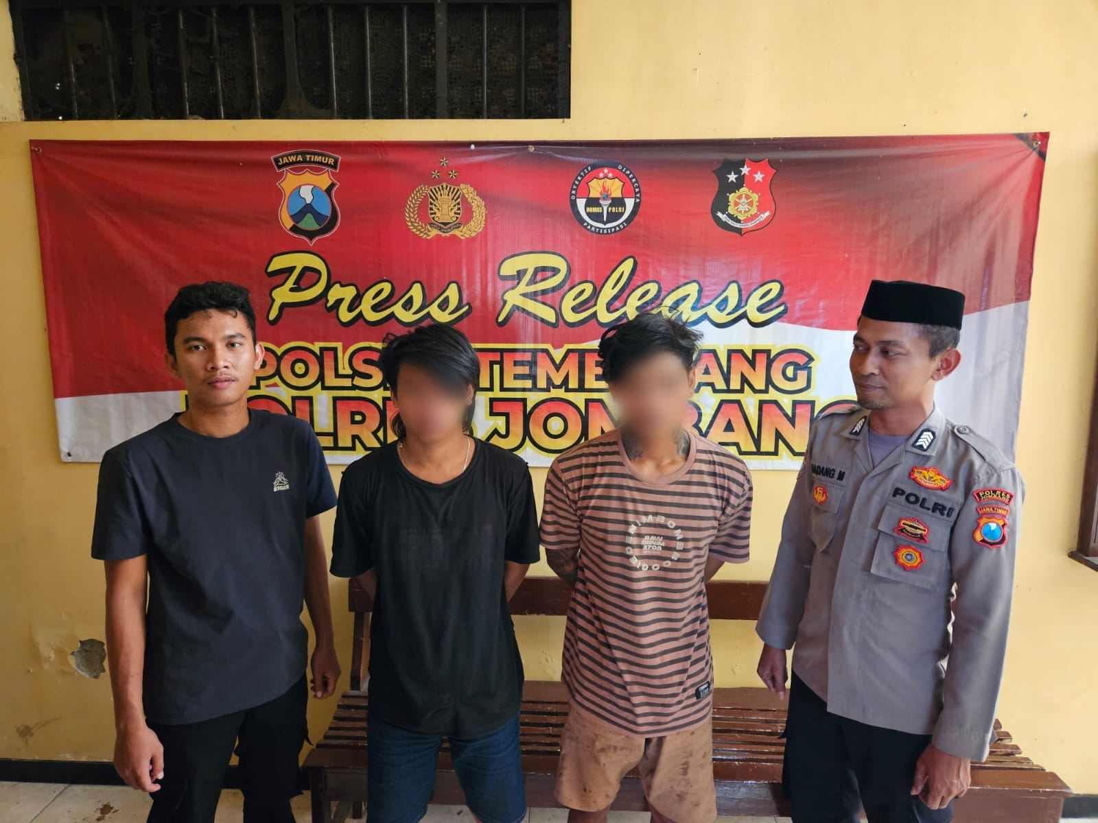 Kakak Beradik asal tembelang, Jombang yang dibekuk polisi usai mengeroyok warga gegara tak terima ibunya dikencani