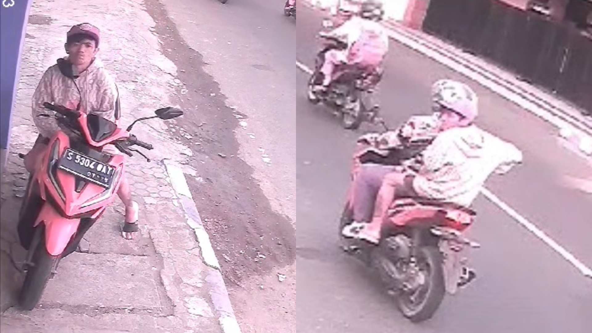 Aksi pelaku curanmor di Jombang yang terekam kamera CCTV