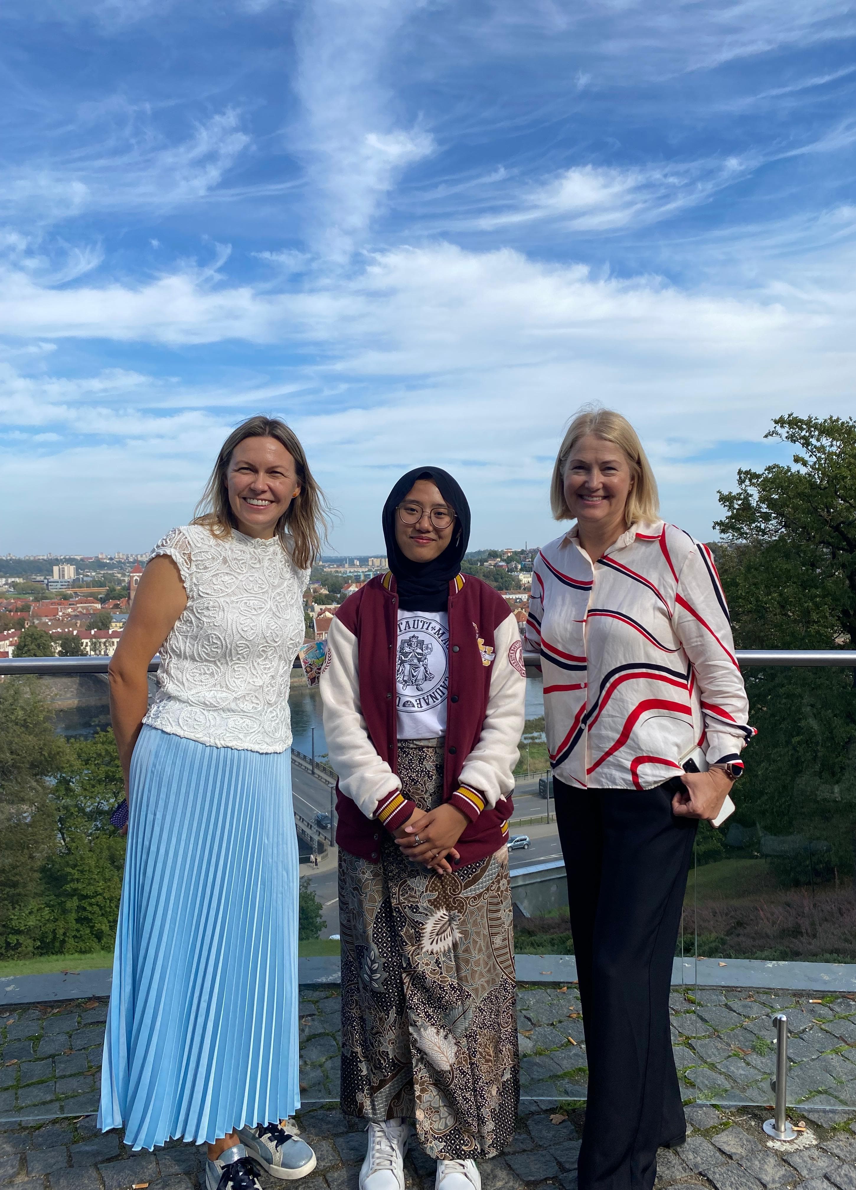 Nabiila Brilliant Citrawida, mahasiswa Jombang saat menjalani program pertukaran pelajar di Vytautas Magnus University di Lituania