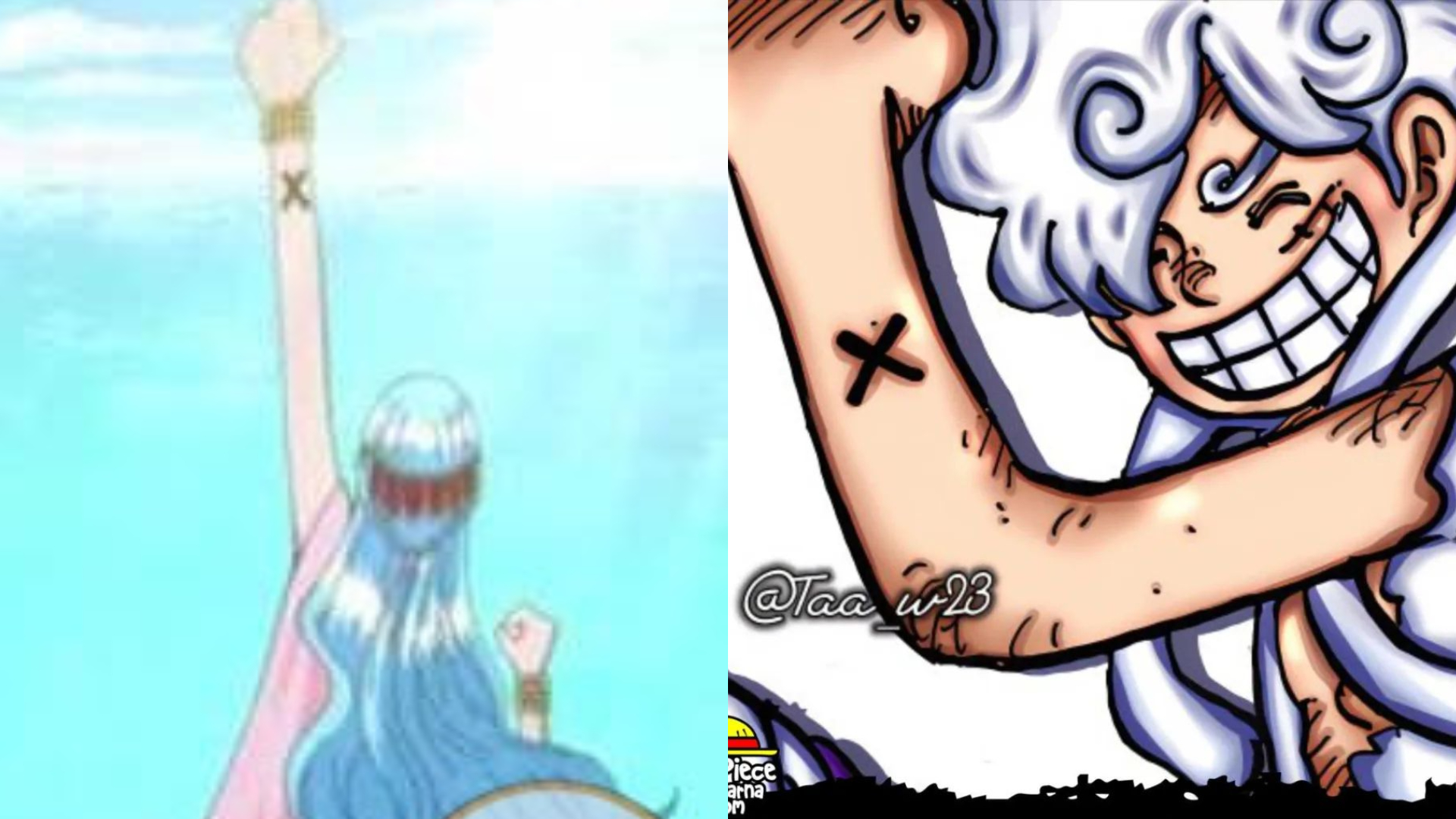 Munculnya kode X di tangan Luffy yang disebut kode dari sahabat lama