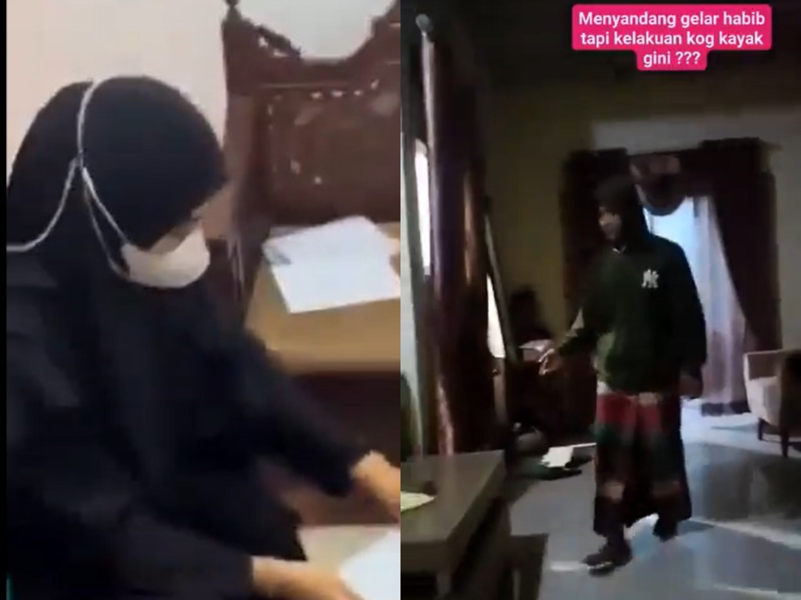Potongan video penggerebekan Habib Nizar yang tengah bersama istri orang di dalam kamar