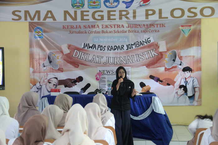 Diklat Jurnalistik yang digelar SMAN Ploso bekerjasama dengan Jawa Pos Radar Jombang