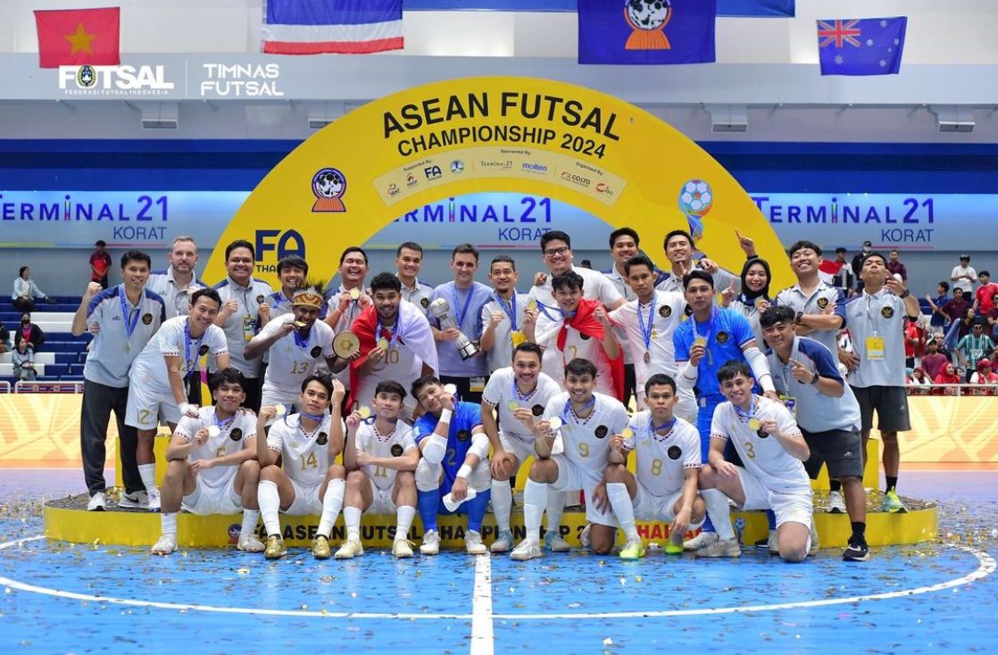 timnas Indonesia yang berhasil menjuarai AFF Futsal 2024