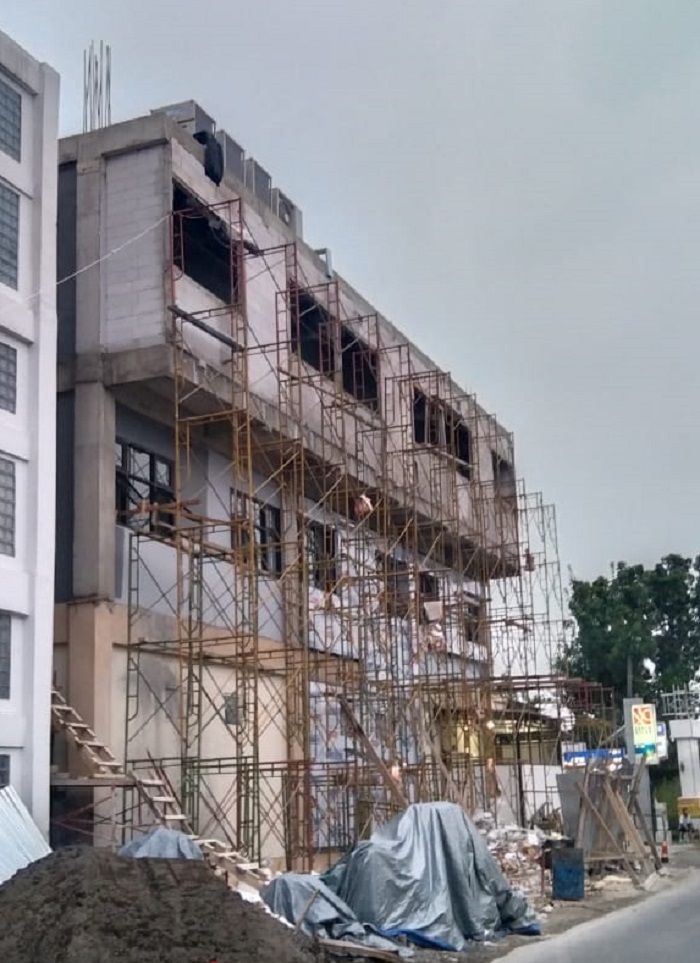 Pembangunan gedung RSUD Ploso Jombang lantai 3 ini dibaiayai DBHCHT 2024