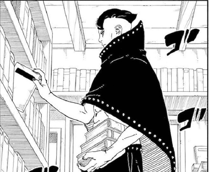 Jura yang keluar membeli buku di Spoiler Manga Boruto Two Blue Vortex Chapter 17