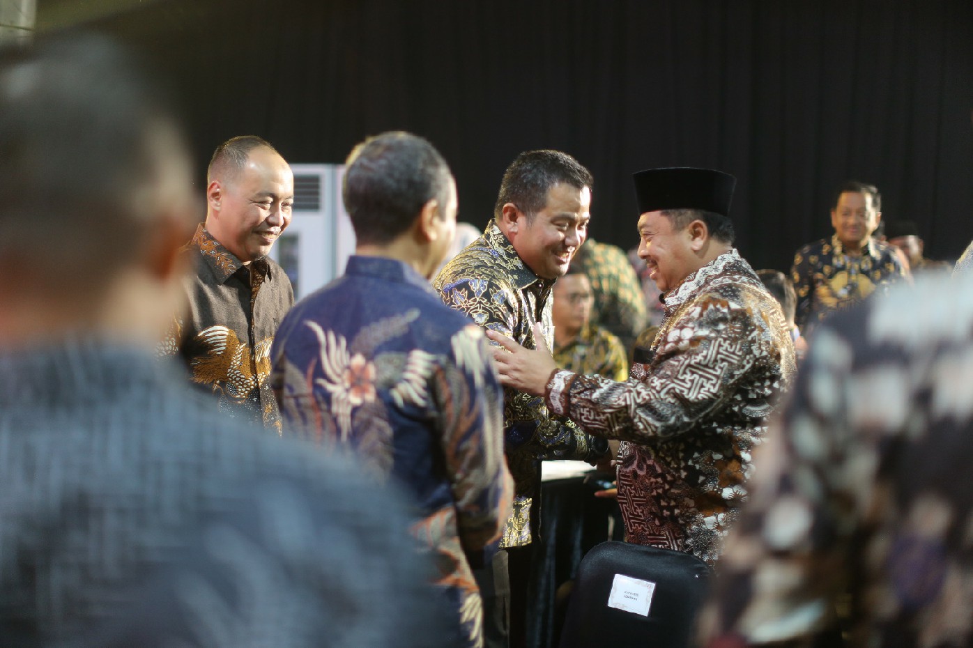 Bupati Jombang terpilih Warsubi saat mengahadiri pisah sambut Kapolres Jombang, Rabu (15/1) malam.