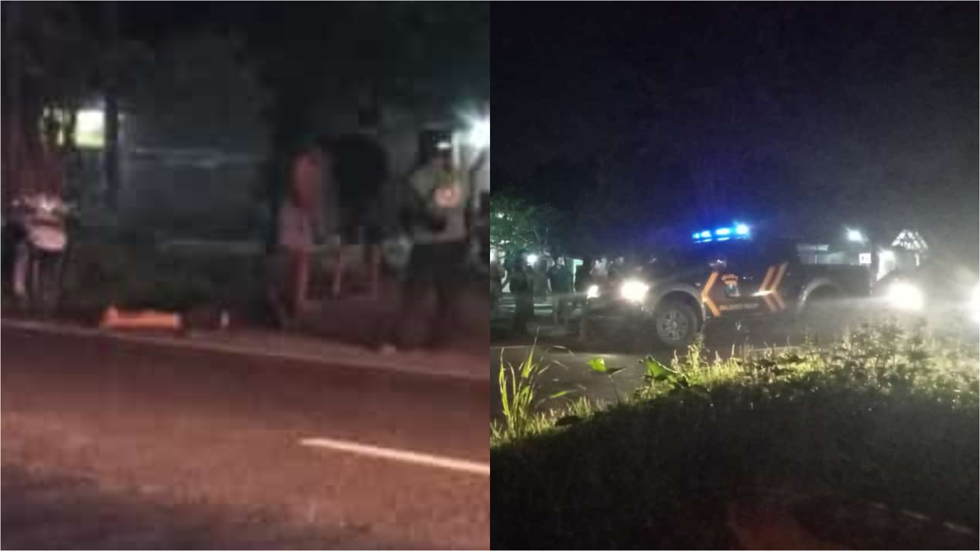 Salah satu pelaku gangster bersajam di Pesantren, Tembelang Jombang yang berhasil ditangkap polisi (kanan) dan petugas saat mengevakuasi pelaku dan korban (kiri)