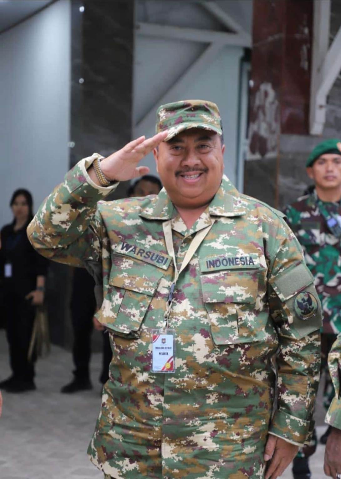 Bupati Jombang Warsubi saat menjalani retret di Akmil Magelang