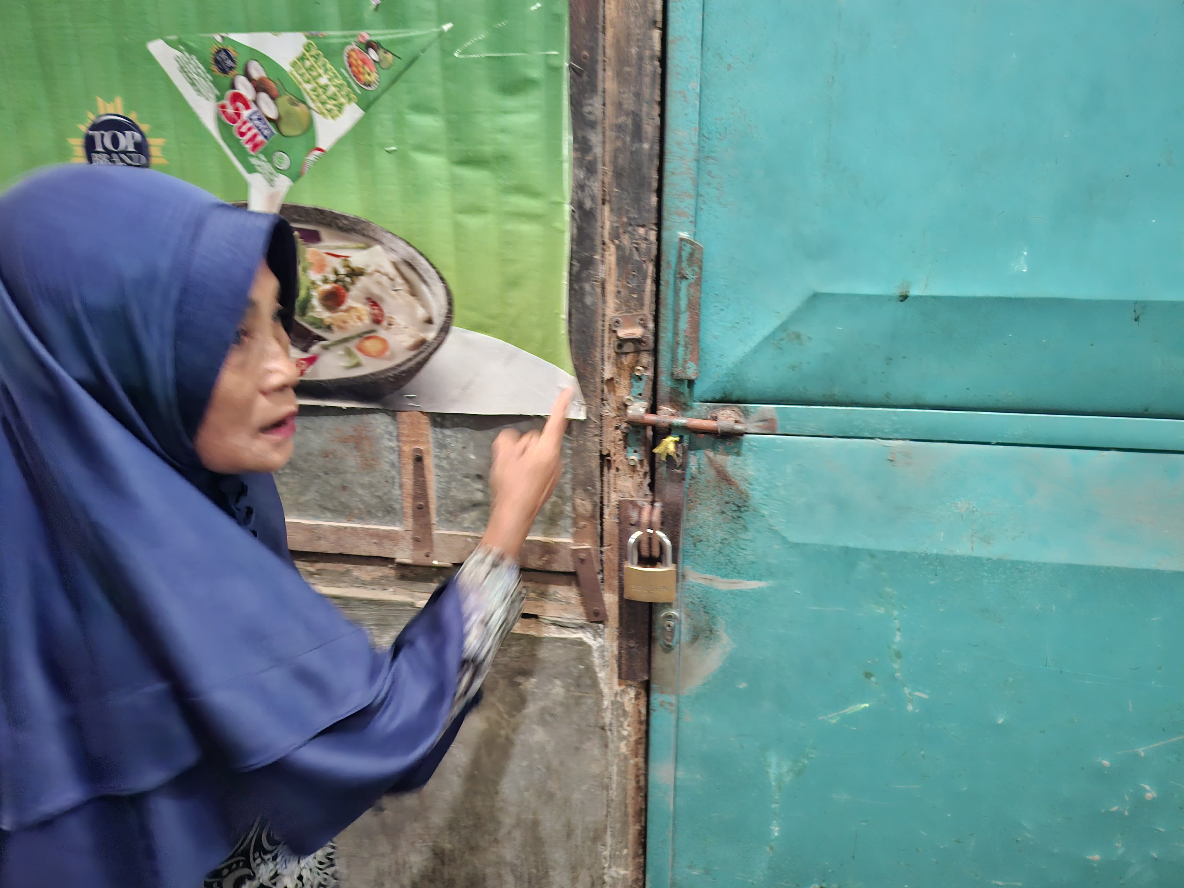 Salah satu kios pedagang di Pasar Mojoagung Jombang yang kerap jadi sasaran pembobolan
