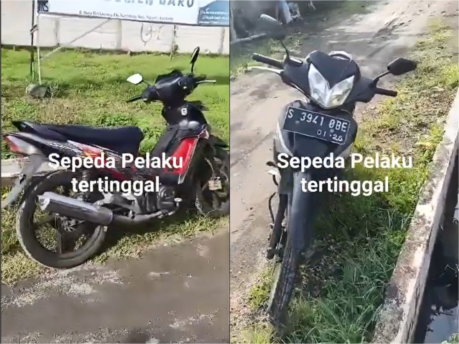 Pencuri di Jombang meninggalkan sebuah motor yang ternyata motor hasil curian setelah mengambil sepeda motor milik korbannya