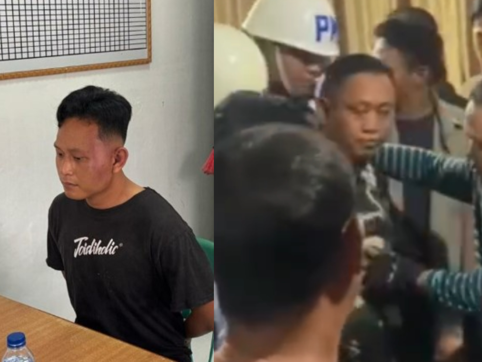 Video penangkapan kedua pelaku penembakan kepada tiga anggota Polri yang menggerebek arena judi sabung ayam